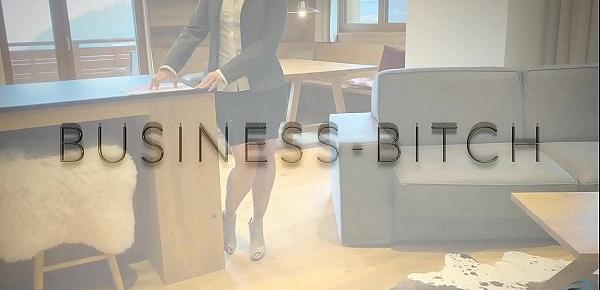  intense business meeting after work - boss wants to reach his goal, business bitch